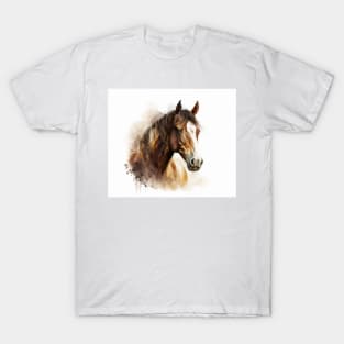 Horse Watercolour Painting T-Shirt